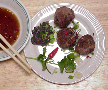 montefin's Spicy Vietnamese Grilled Meatball Appetizers
